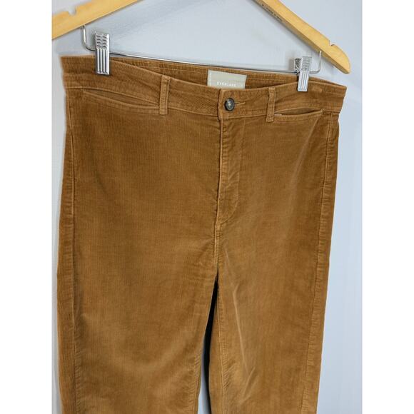 EVERLANE The Corduroy Wide Leg High rise Pant Caramel Toasted Coconut Sz 10 - Picture 7 of 11